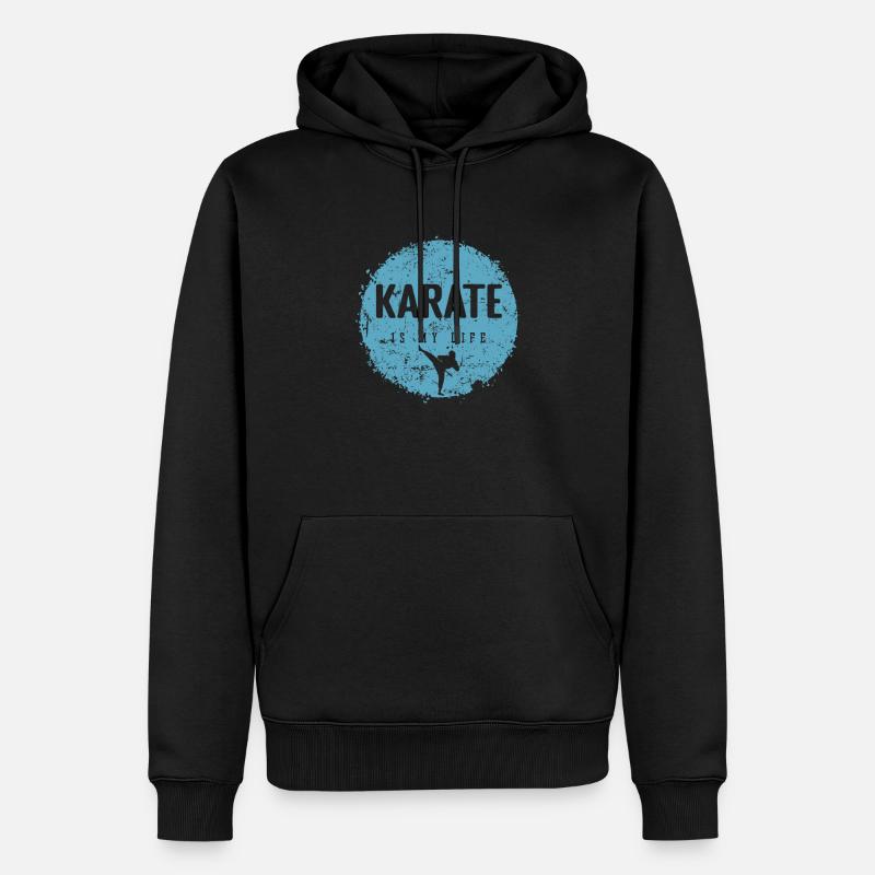 Le karaté, c’est ma vie - Sweat à capuche Premium bio Homme - noir