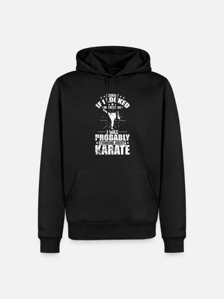 I was Thinking about Karate - Men’s Premium Organic Hoodie - black