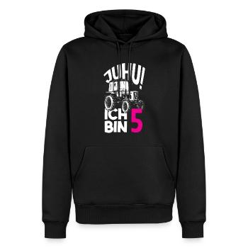 5. Geburtstag Traktor 5 Jahre Geburtstagsshirt - Männer Premium Bio Hoodie - Schwarz - Vorne - Nico (187cm)