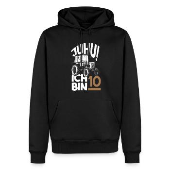 10. Geburtstag Traktor 10 Jahre Geburtstagsshirt - Männer Premium Bio Hoodie - Schwarz - Vorne - Nico (187cm)