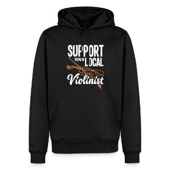 Geige Violine Geigenspieler Violinenspieler - Männer Premium Bio Hoodie - Schwarz - Vorne - Nico (187cm)