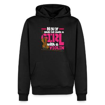 Geige Violine Geigenspieler Violinenspieler - Männer Premium Bio Hoodie - Schwarz - Vorne - Nico (187cm)