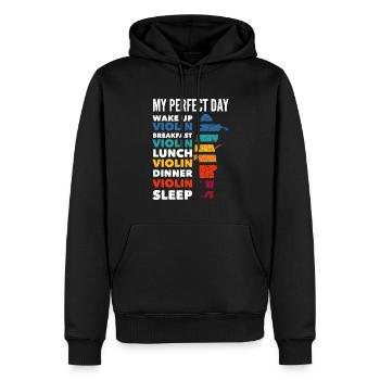 Geige Violine Geigenspieler Violinenspieler - Männer Premium Bio Hoodie - Schwarz - Vorne - Nico (187cm)