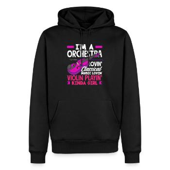 Geige Violine Geigenspieler Violinenspieler - Männer Premium Bio Hoodie - Schwarz - Vorne - Nico (187cm)