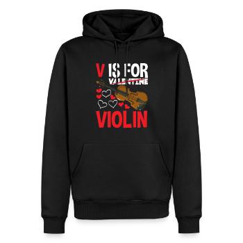 Violin Violin Violinist Violin Player - Men’s Premium Organic Hoodie - black - Front - Nico (187cm)
