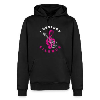 Geige Violine Geigenspieler Violinenspieler - Männer Premium Bio Hoodie - Schwarz - Vorne - Nico (187cm)