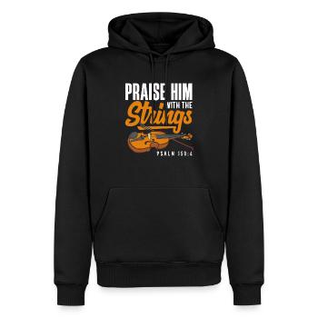 Geige Violine Geigenspieler Violinenspieler - Männer Premium Bio Hoodie - Schwarz - Vorne - Nico (187cm)