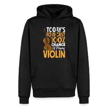 Geige Violine Geigenspieler Violinenspieler - Männer Premium Bio Hoodie - Schwarz - Vorne - Nico (187cm)