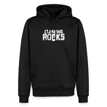 Escalade de rochers Escalade de bloc - Sweat à capuche Premium bio Homme - noir - Devant - Nico (187cm)