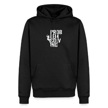 Problem Solving Bouldering - Men’s Premium Organic Hoodie - black - Front - Nico (187cm)