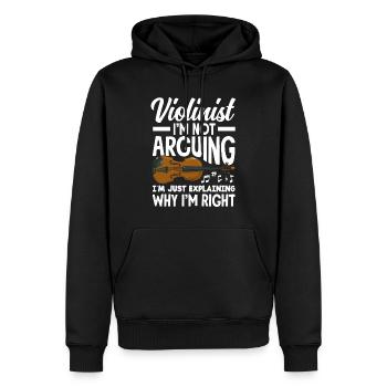 Geige Violine Geigenspieler Violinenspieler - Männer Premium Bio Hoodie - Schwarz - Vorne - Nico (187cm)