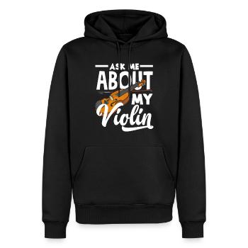 Geige Violine Geigenspieler Violinenspieler - Männer Premium Bio Hoodie - Schwarz - Vorne - Nico (187cm)