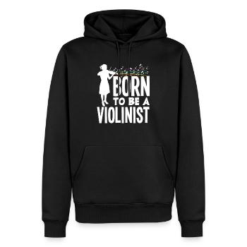 Geige Violine Geigenspieler Violinenspieler - Männer Premium Bio Hoodie - Schwarz - Vorne - Nico (187cm)