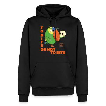 Picken oder nicht picken - Männer Premium Bio Hoodie - Schwarz - Vorne - Nico (187cm)