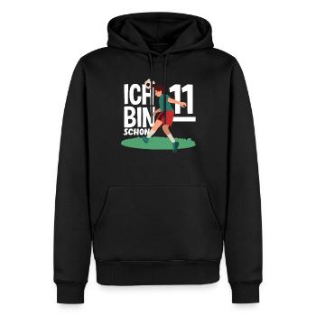 11. Geburtstag 11 Jahre Fußball Fußballspieler - Männer Premium Bio Hoodie - Schwarz - Vorne - Nico (187cm)