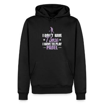 I don't have Time I have to play Padel - Männer Premium Bio Hoodie - Schwarz - Vorne - Nico (187cm)