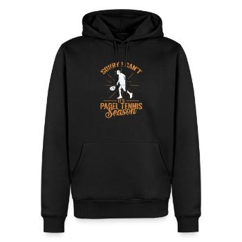 Désolé, je ne peux pas, c’est la saison de padel - Sweat à capuche Premium bio Homme - noir - Devant - Nico (187cm)