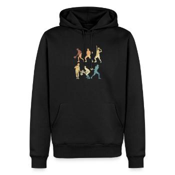 Divers joueurs de padel - Sweat à capuche Premium bio Homme - noir - Devant - Nico (187cm)