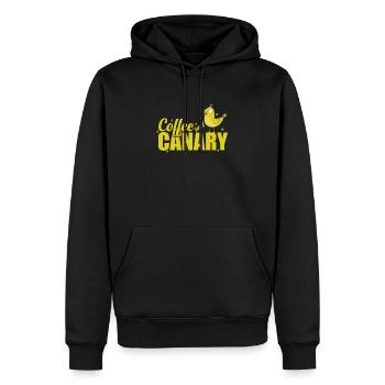 Café et Canari - Sweat à capuche Premium bio Homme - noir - Devant - Nico (187cm)