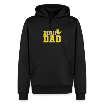 Bird Dad gelber Kanarienvogel - Männer Premium Bio Hoodie - Schwarz - Vorne - Nico (187cm)