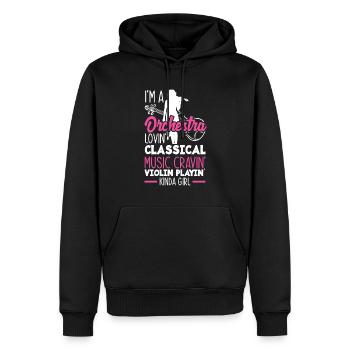 Geige Violine Geigenspieler Violinenspieler - Männer Premium Bio Hoodie - Schwarz - Vorne - Nico (187cm)