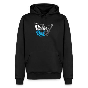 Violon Violon Violoniste Joueur de violon - Sweat à capuche Premium bio Homme - noir - Devant - Nico (187cm)