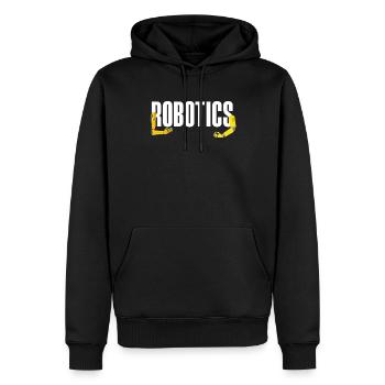 Programmeur de robots robotiques - Sweat à capuche Premium bio Homme - noir - Devant - Nico (187cm)