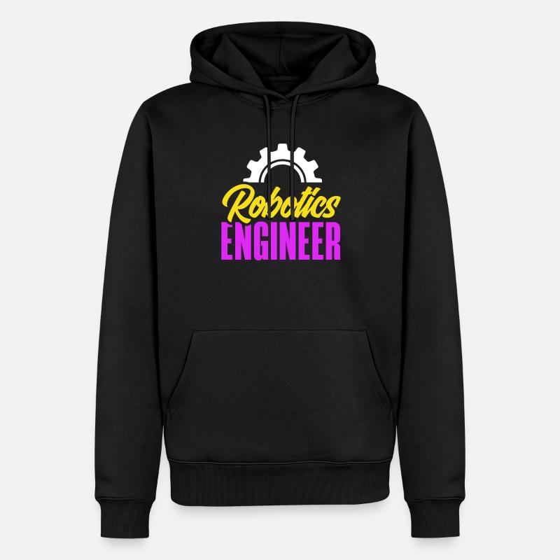 Programmeur de robots robotiques - Sweat à capuche Premium bio Homme - noir