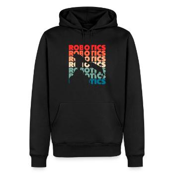Programmeur de robots robotiques - Sweat à capuche Premium bio Homme - noir - Devant - Nico (187cm)