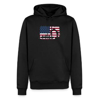 Programmeur de robots robotiques - Sweat à capuche Premium bio Homme - noir - Devant - Nico (187cm)