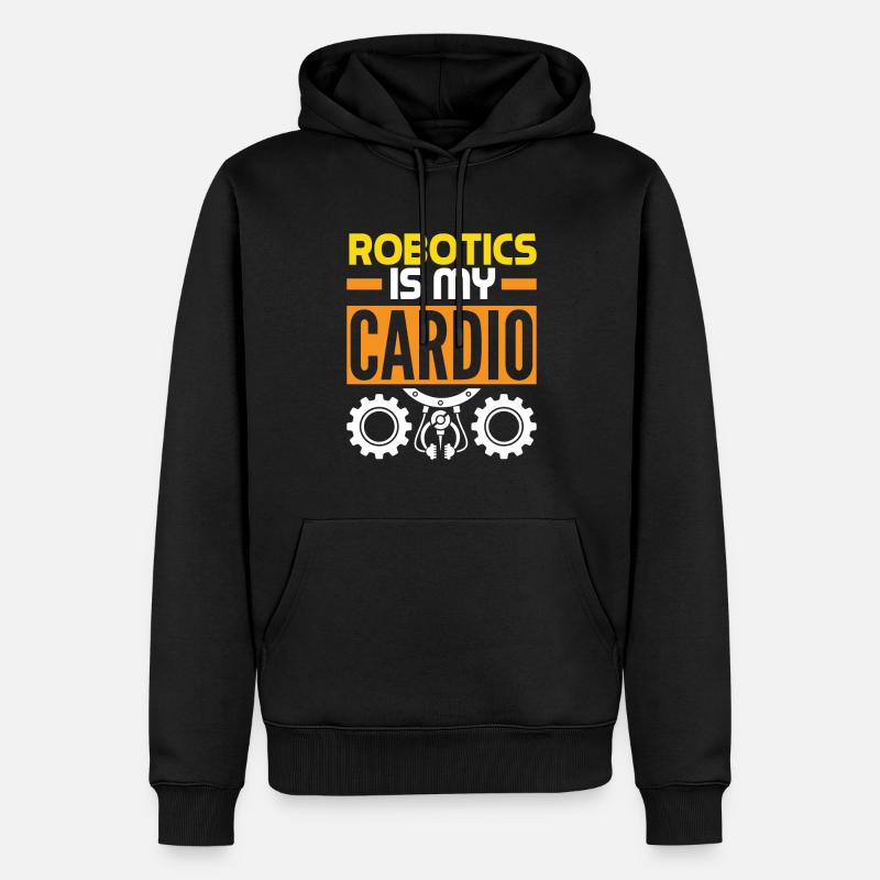 Programmeur de robots robotiques - Sweat à capuche Premium bio Homme - noir