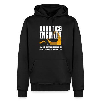 Programmeur de robots robotiques - Sweat à capuche Premium bio Homme - noir - Devant - Nico (187cm)