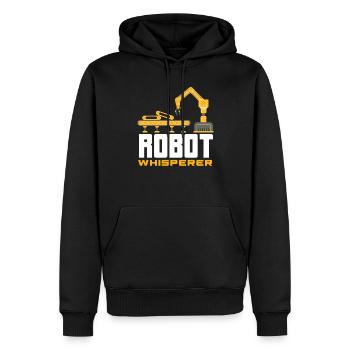 Programmeur de robots robotiques - Sweat à capuche Premium bio Homme - noir - Devant - Nico (187cm)