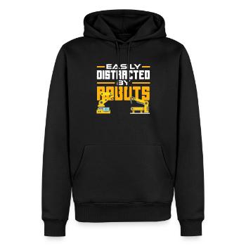 Programmeur de robots robotiques - Sweat à capuche Premium bio Homme - noir - Devant - Nico (187cm)