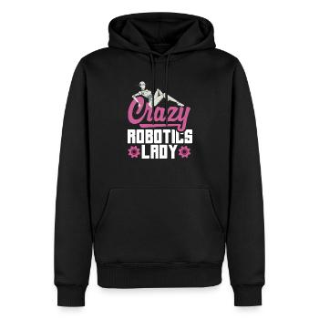 Programmeur de robots robotiques - Sweat à capuche Premium bio Homme - noir - Devant - Nico (187cm)