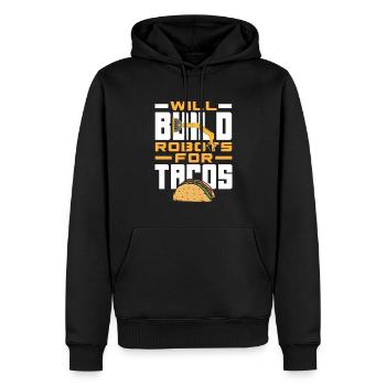 Programmeur de robots robotiques - Sweat à capuche Premium bio Homme - noir - Devant - Nico (187cm)
