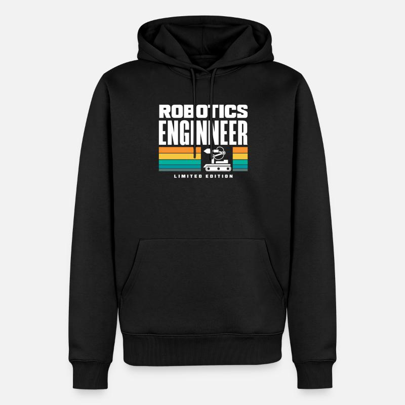 Programmeur de robots robotiques - Sweat à capuche Premium bio Homme - noir