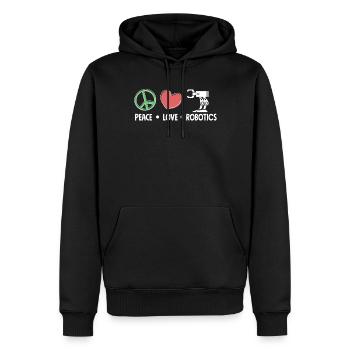 Programmeur de robots robotiques - Sweat à capuche Premium bio Homme - noir - Devant - Nico (187cm)