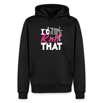 Lustiges Stricken Stricknadel Geschenk - Männer Premium Bio Hoodie - Schwarz - Vorne - Nico (187cm)