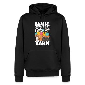 Lustiges Stricken Stricknadel Geschenk - Männer Premium Bio Hoodie - Schwarz - Vorne - Nico (187cm)
