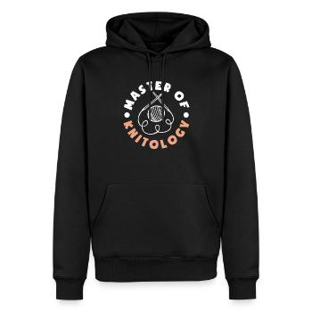 Lustiges Stricken Stricknadel Geschenk - Männer Premium Bio Hoodie - Schwarz - Vorne - Nico (187cm)