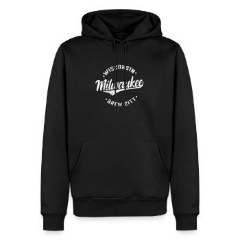 Milwaukee, Wisconsin City aux États-Unis - Sweat à capuche Premium bio Homme - noir - Devant - Nico (187cm)