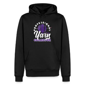 Funny Knitting Knitting Needle Gift - Men’s Premium Organic Hoodie - black - Front - Nico (187cm)