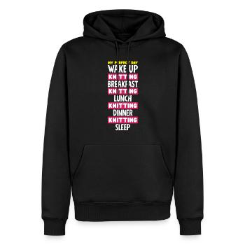 Lustiges Stricken Stricknadel Geschenk - Männer Premium Bio Hoodie - Schwarz - Vorne - Nico (187cm)