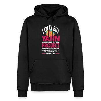 Lustiges Stricken Stricknadel Geschenk - Männer Premium Bio Hoodie - Schwarz - Vorne - Nico (187cm)