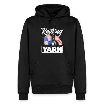 Lustiges Stricken Stricknadel Geschenk - Männer Premium Bio Hoodie - Schwarz - Vorne - Nico (187cm)