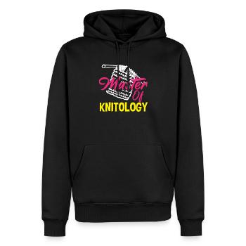 Lustiges Stricken Stricknadel Geschenk - Männer Premium Bio Hoodie - Schwarz - Vorne - Nico (187cm)
