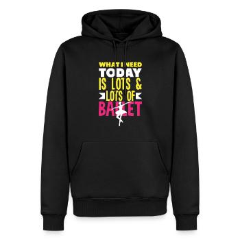 Süßes Ballerina Ballettänzerin Geschenk - Männer Premium Bio Hoodie - Schwarz - Vorne - Nico (187cm)