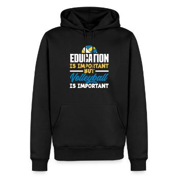 Lustiges Volleyball Geschenk - Männer Premium Bio Hoodie - Schwarz - Vorne - Nico (187cm)