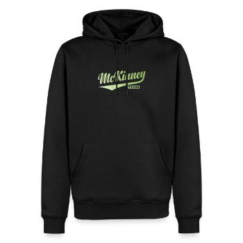 McKinney, ville du Texas aux États-Unis - Sweat à capuche Premium bio Homme - noir - Devant - Nico (187cm)
